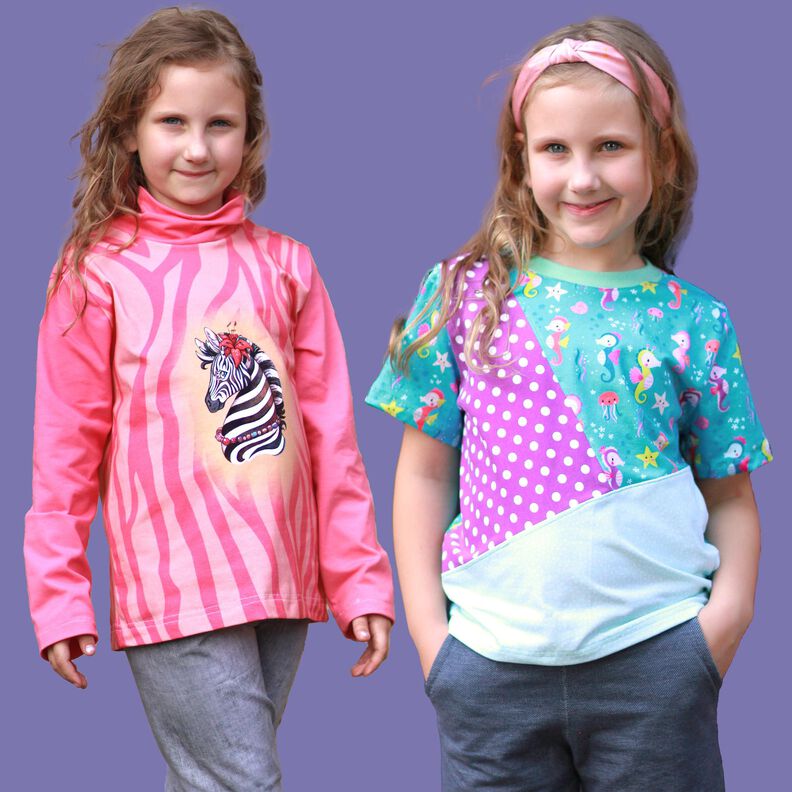 Kinder Shirt mit Teilung Rollkragen SISA ♥ Gr. 110-164 image number 2
