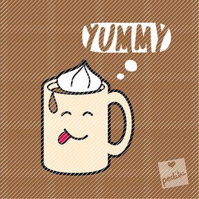 Plotterdatei »Hot Chocolate« – Spruch »Yummy Mug«