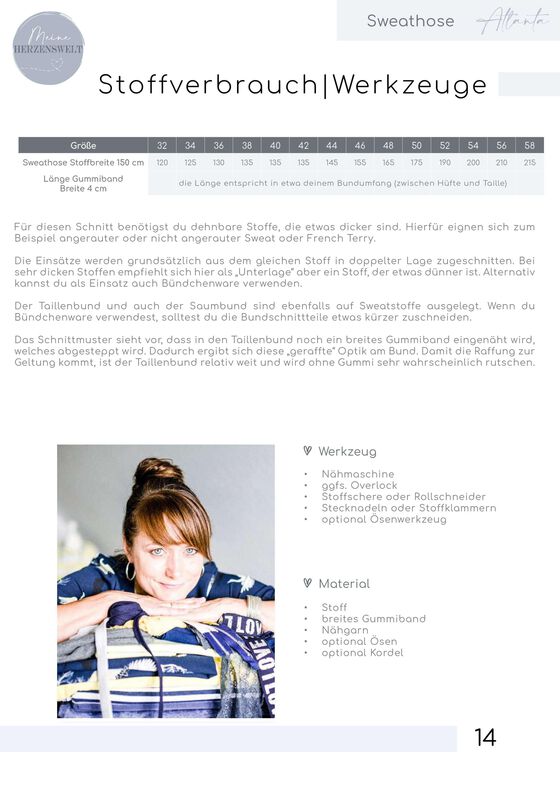 Sweathose Damen - eBook Schnittmuster Gr. 32-58 Atlanta image number 5