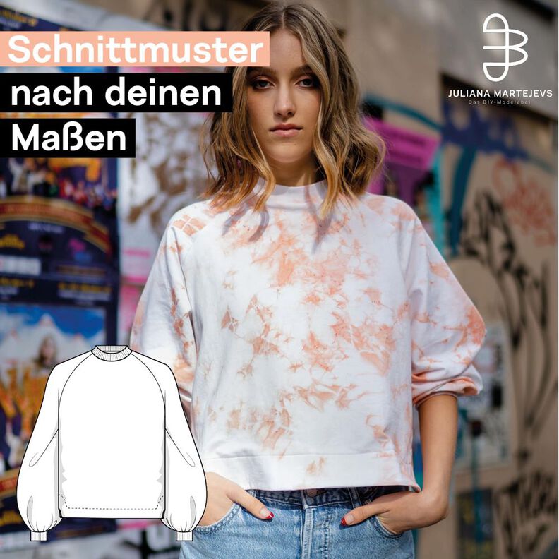 Schnittmuster nach Maß für einen Batik Pullover image number 1