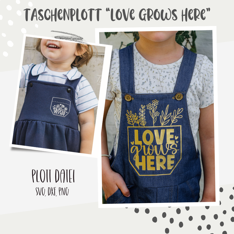  PLOTTDATEI - TASCHE "LOVE GROWS" image number 1