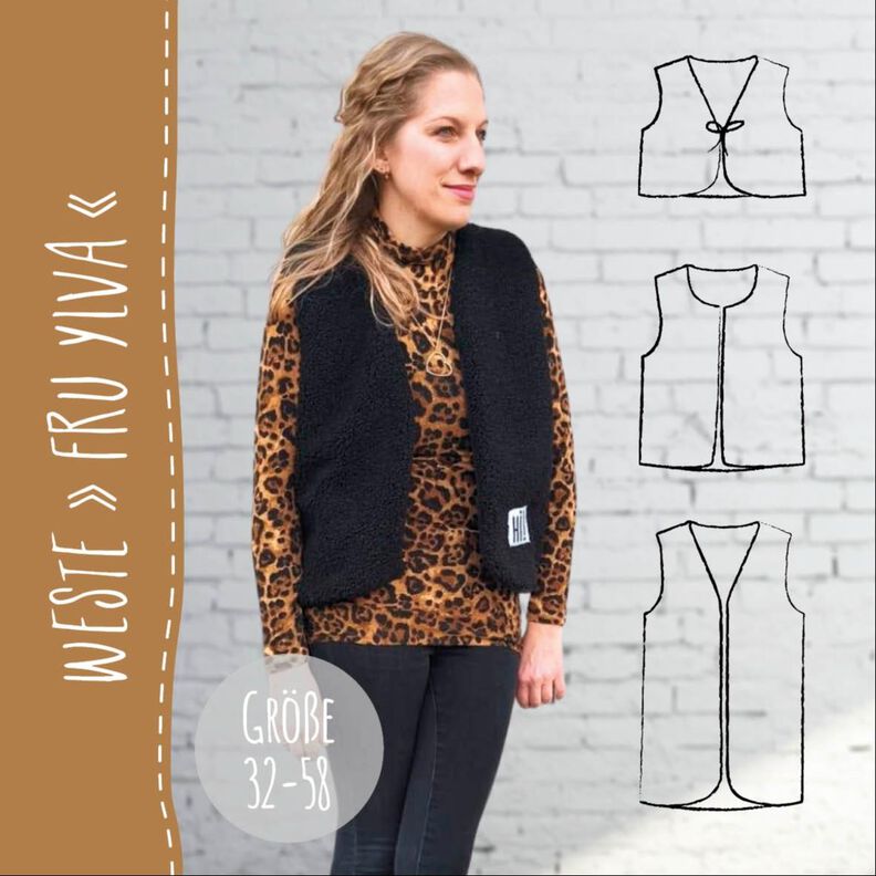 WESTE "FRU YLVA" - N&auml;hanleitung und Schnittmuster image number 1