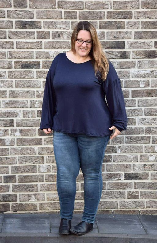 Jersey Bluse (32-56) CASTANHA Damen Shirt Schnittmuster image number 4