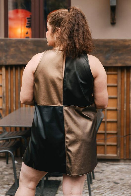 Schnittmuster nach Maß: Patchwork Kleid Damen Lederkleid image number 3