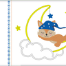Stickdatei - Fuchs auf dem Mond Kissen und Lätzchen SET ITH thumbnail number 8