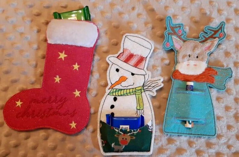 Stickdatei Weihnachten Nikolaus Schneemann Stiefel ITH image number 5