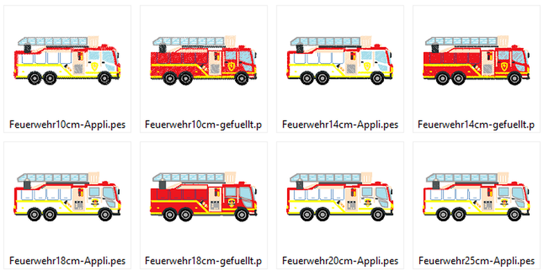 Feuerwehr Stickdatei Feuerwehrauto image number 2