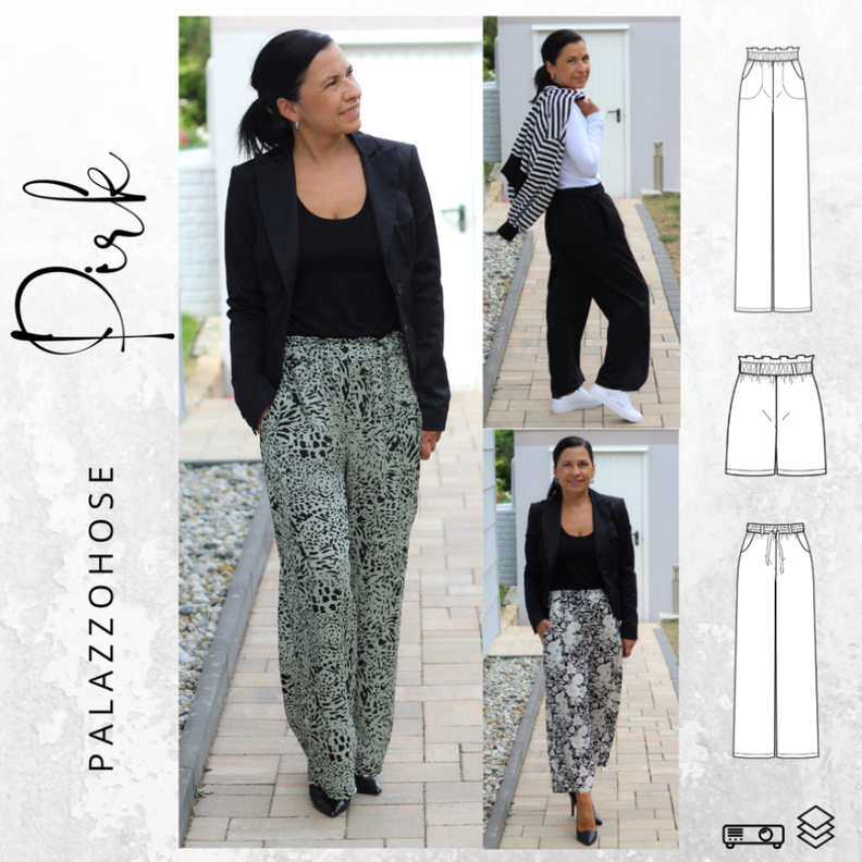  Palazzohose Hose PIRK Gr. 32-54 Ebook Schnittmuster image number 1
