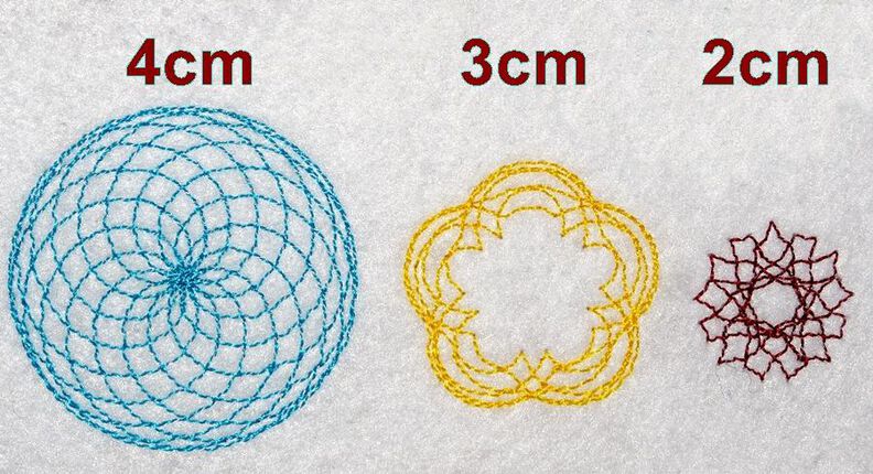 Stickdatei 49 Zirkel Mandala Mini Blumen 2 - 4cm Teil 1 image number 2