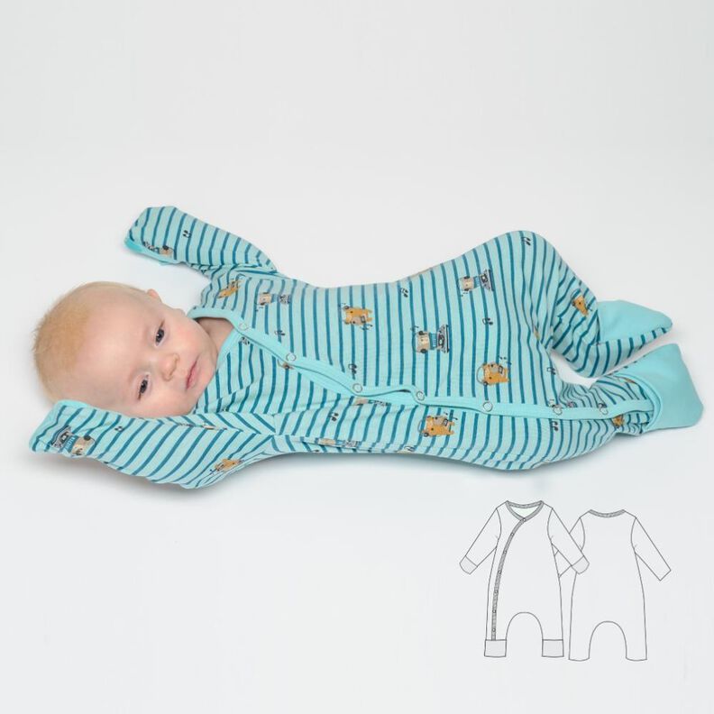 Baby Strampler mit Ärmel-Beinumschlag DAVID image number 1