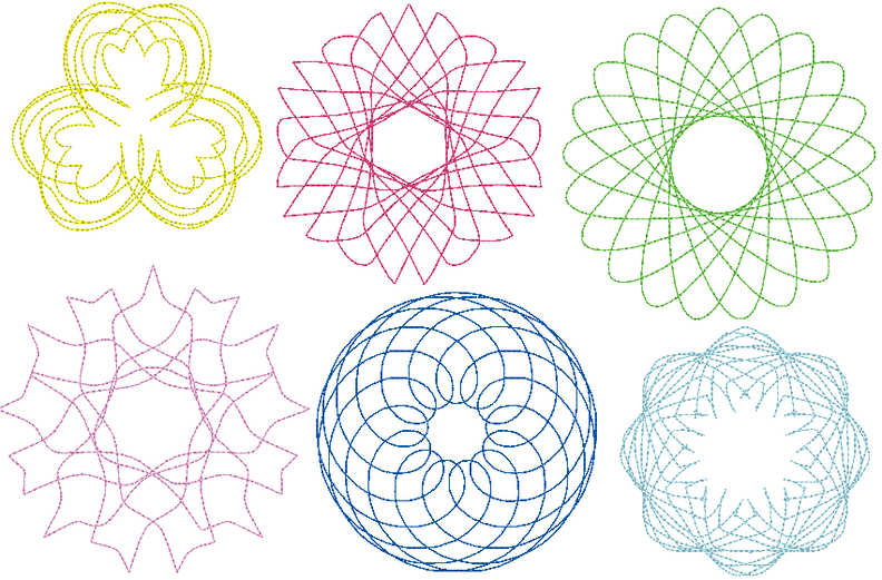Stickdatei 49 Zirkel Mandala Blumen 11 - 13cm Teil 1 image number 5