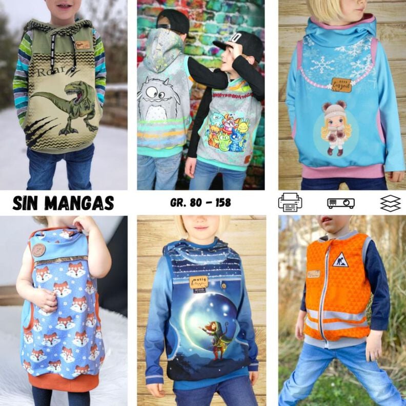 Sin Mangas Pullunder / Shirt unisex für Kinder Gr. 80 - 158 image number 1