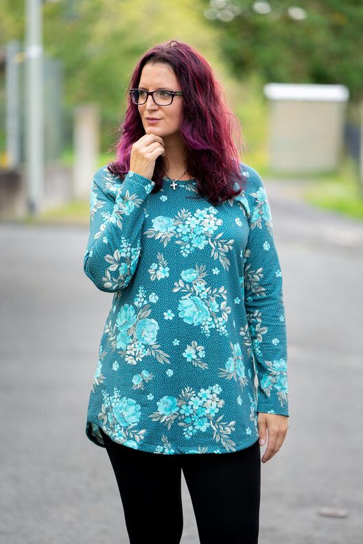 *Ladies Raglan Shirt* Raglan Basic Shirt runder Saum image number 2