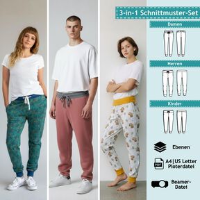 "Familien-Paket" Jogginghose -Set  Herren, Damen und Kinder