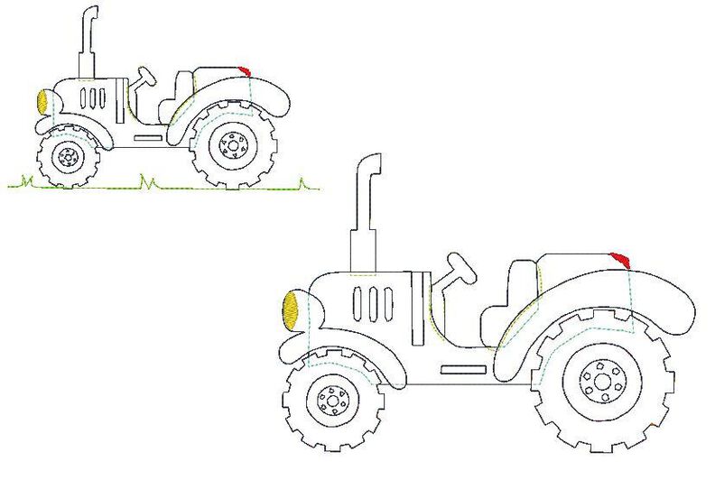  Doodle Traktor Stickdatei  image number 7