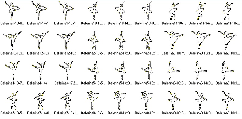 Stickdatei Tänzerin Ballerina Doodle Ballett image number 4