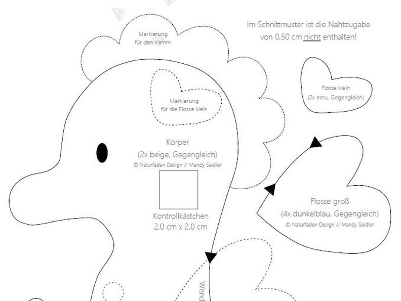 E-Book Seepferdchen Sophie - Nähanleitung und Schnittmuster image number 5