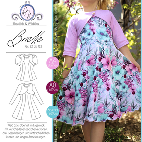 Brielle Gr. 92 bis 152 Shirt & Kleid im Lagenlook
