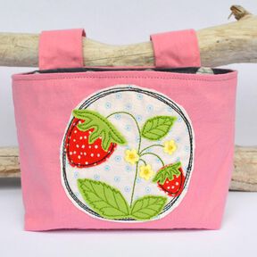 Stickdatei Erdbeere doodle 10x10cm