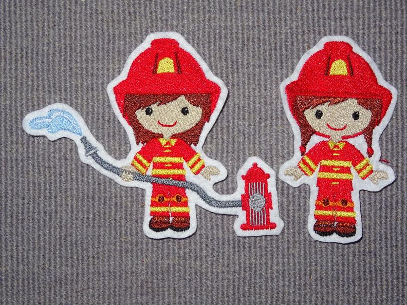 Feuerwehr Frau / Mädchen Stickdatei image number 5