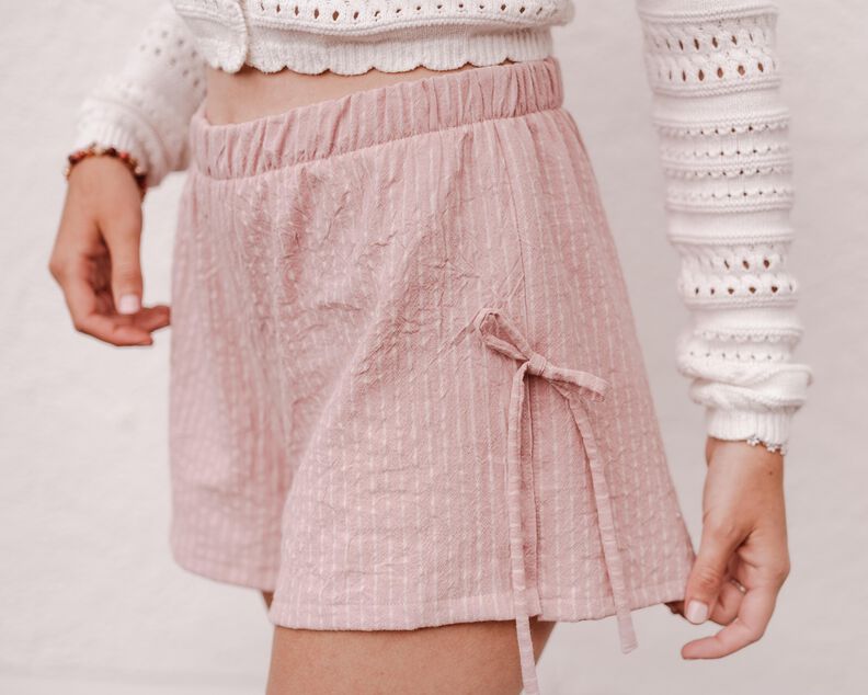 Shorts Set Schnittmuster Rüschen Schleifen Basic Shorts image number 4