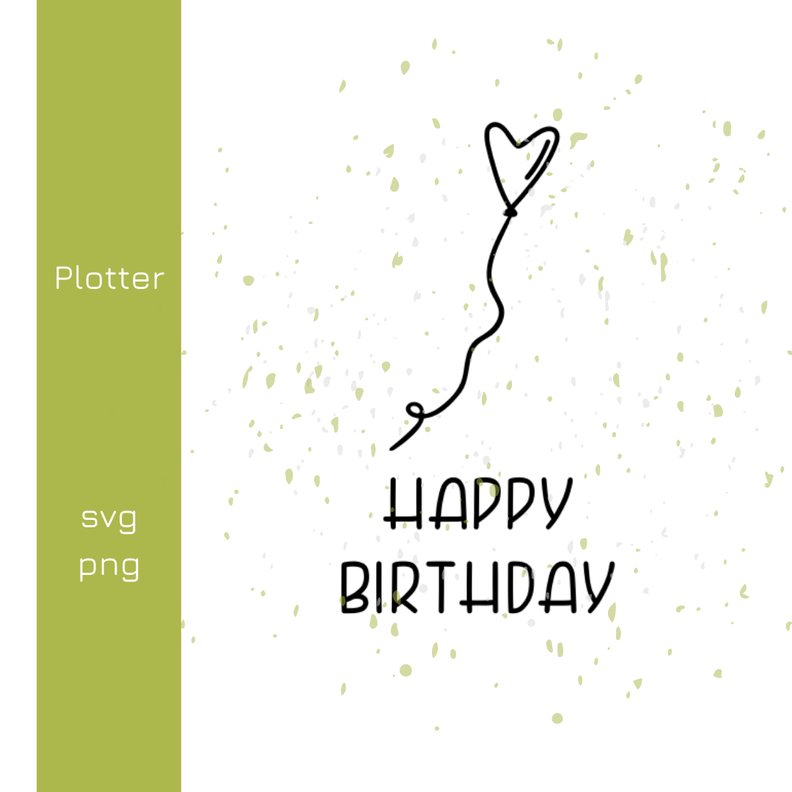 Happy Birthday Herzluftballon Plotterdatei | DIY Hunger image number 2