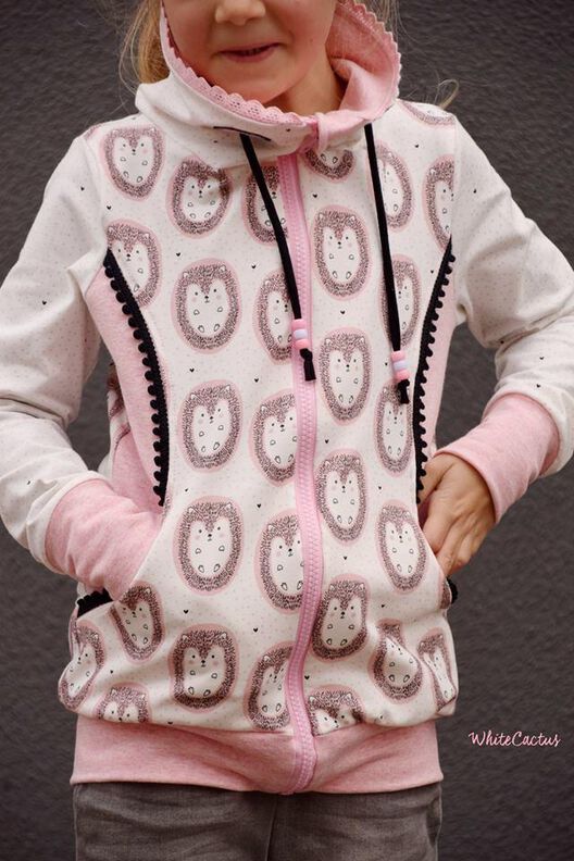 Sweatjacke Kinder Schnittmuster Gr. 74-176 - MANUC #129 image number 7