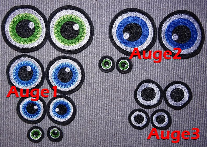runde Augen für Kuscheltiere Bettschlagen Stickdatei image number 4