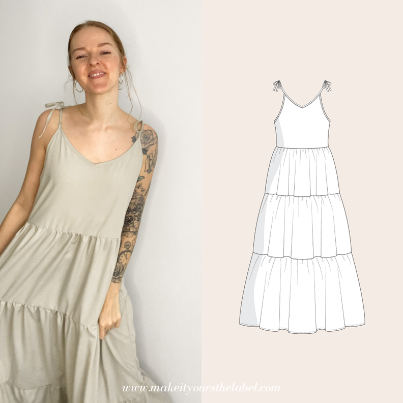 Stufenkleid /Cami Kleid / Volantkleid / Maxikleid image number 1
