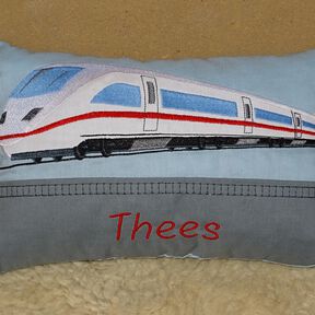 Stickdatei - Schnellzug Kissen ITH Zug Lok 