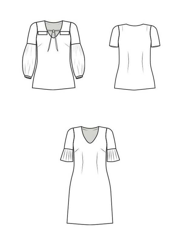 Bluse oder Kleid ALEXANE PDF-A4, A0 und BEAMER image number 2