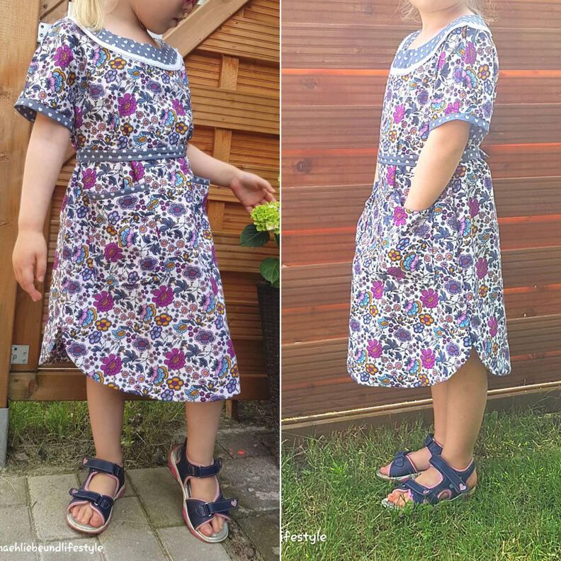 Kinder Tunika Kleid mit Taschen Wandelbar SINAR ♥ Gr. 98-164 image number 5