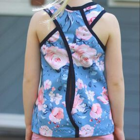 E-Book Top Rückenfrei - Größen 104 bis 140