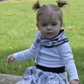 Tuch mit Knopf alle Größen nähen Knopfschal 