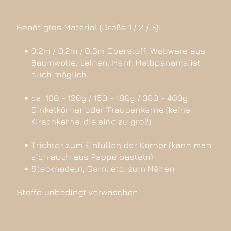 Muschel Wärmekissen / Körnerkissen 3 Größen | DIY Hunger image number 6