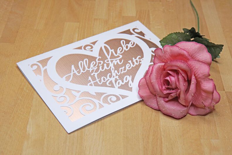 Plotterdatei Karte Alles Liebe zum Hochzeitstag image number 3