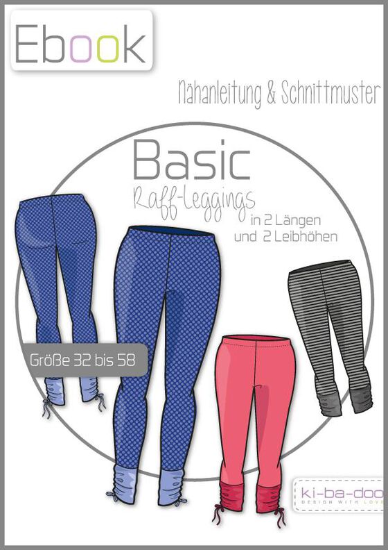 Ebook/Nähanleitung Raff-Legging Damen  Gr. 32 - 58 image number 1