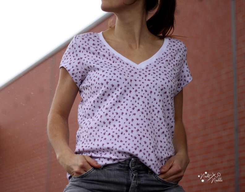 Basic Shirt Lio V-Ausschnitt Gr.34-54 inkl. Ebenendatei image number 6