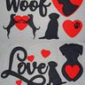 Hunde Liebe Silhouette f&uuml;r Stoffapplikation Stickdatei Herz thumbnail number 3
