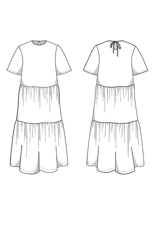 Schnittmuster nach Maß für ein Sommerkleid mit Raffung image number 7