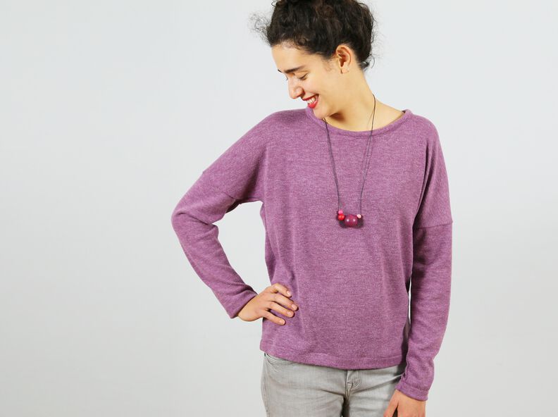 FRAU VEGA - Pulli mit Rückenteil in Wickeloptik XS-XXL image number 2