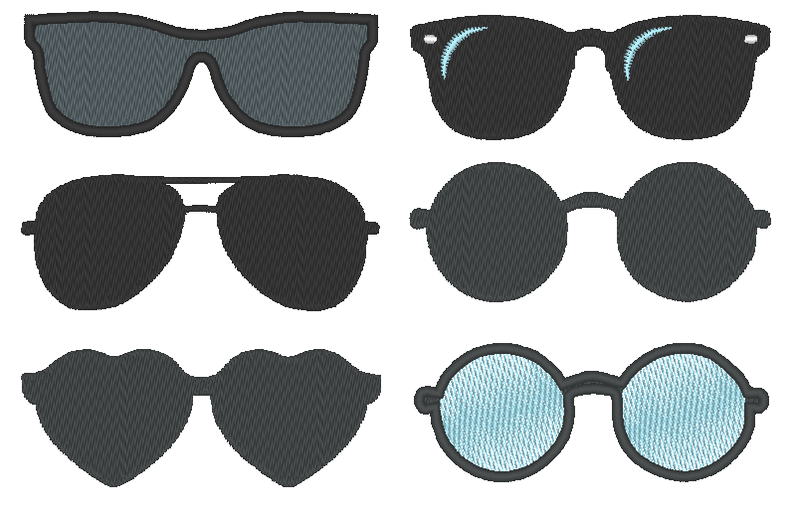 Stickdatei Sonnenbrille für Kuscheltiere Kissen Bettschlagen image number 5