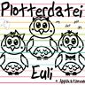 Plotterdatei + Applikationsvorlage Engelinchen Euli Eulen Eulenfamilie thumbnail number 1