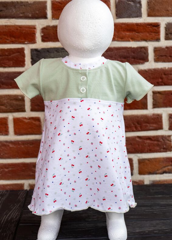 Linn – Baby Shirt oder Kleid mit Knopfleiste Gr 56-98, A4+A0 image number 2