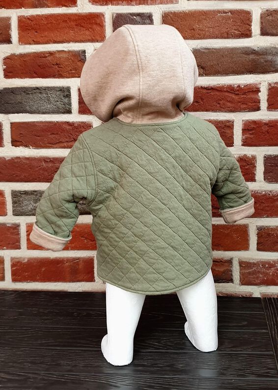 Charly – Babyjacke mit Kapuze oder Kragen Gr. 44-98, A4+A0 image number 3