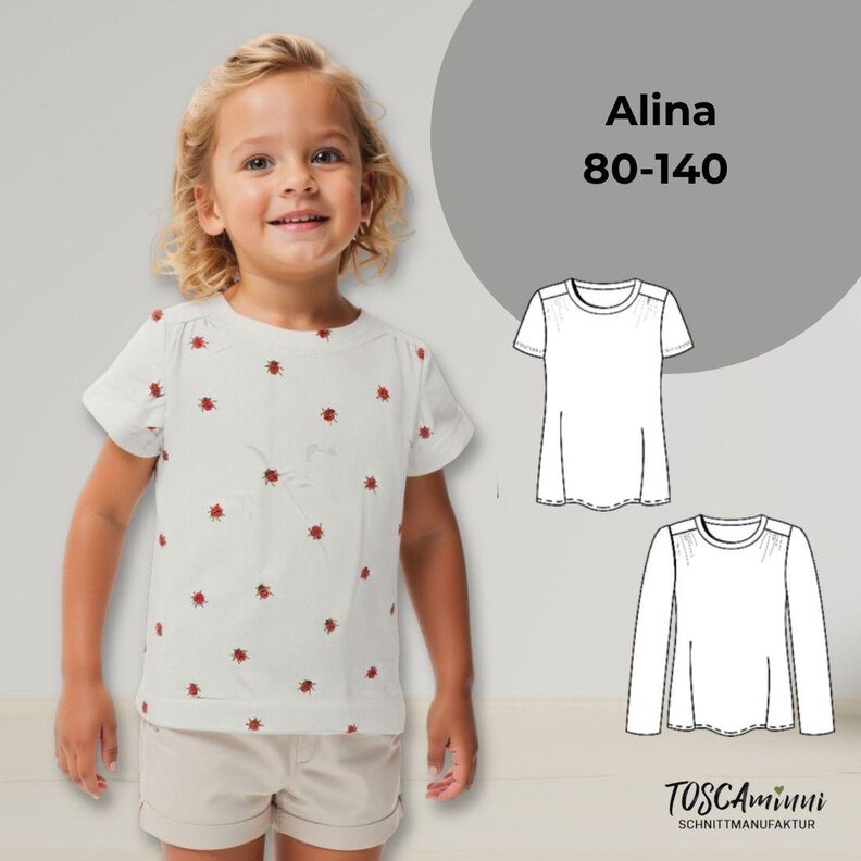 Schnittmuster Kinder Shirt Alina "minni" Gr. 80-140 image number 1