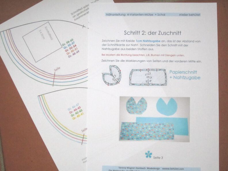 Schnitt + Anleitung 4-Varianten-Mütze + Schal image number 6