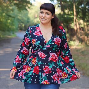 Bluse ALOE curvy (46-56) Schnittmuster Schößchenbluse