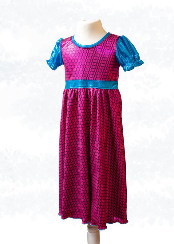 Milana Kinder Kleid mit Puffärmeln Größe 86-158, A4+A0 image number 5