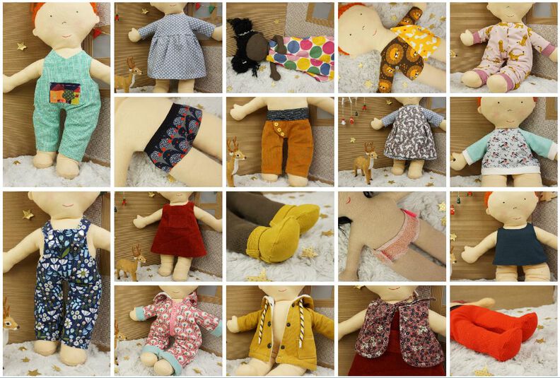 Stoffpuppe/Kuscheltier "Puppenstube" mit 18 Kleidungsstücken image number 9